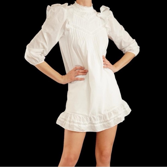 Reformation White Cotton Dress, Sz 8 - Picture 1 of 10